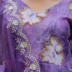Women Embroidered Anarkali Kurta with solid pant & Dupatta (Set of 5 Pc)