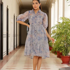 Trendy Fit & Flare Dress (Set of 5 Pc)