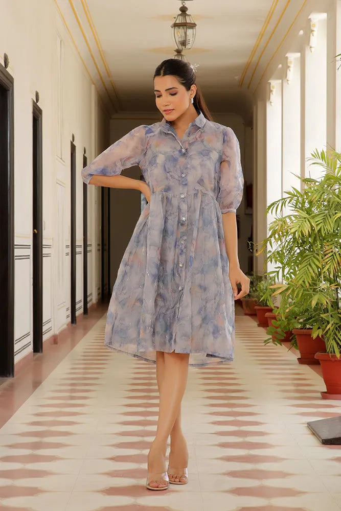 Trendy Fit & Flare Dress (Set of 5 Pc)