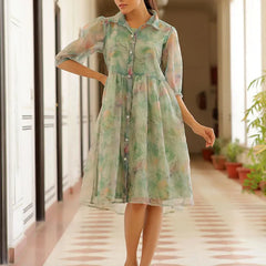 Trendy Fit & Flare Dress (Set of 5 Pc)