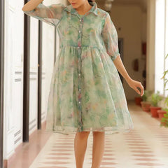 Trendy Fit & Flare Dress (Set of 5 Pc)