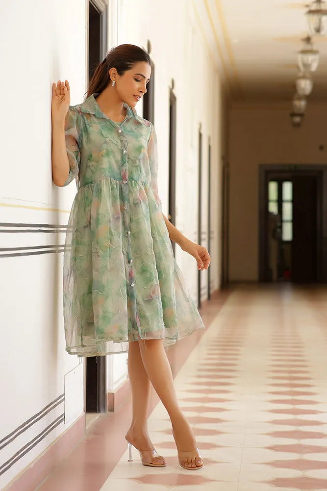 Trendy Fit & Flare Dress (Set of 5 Pc)
