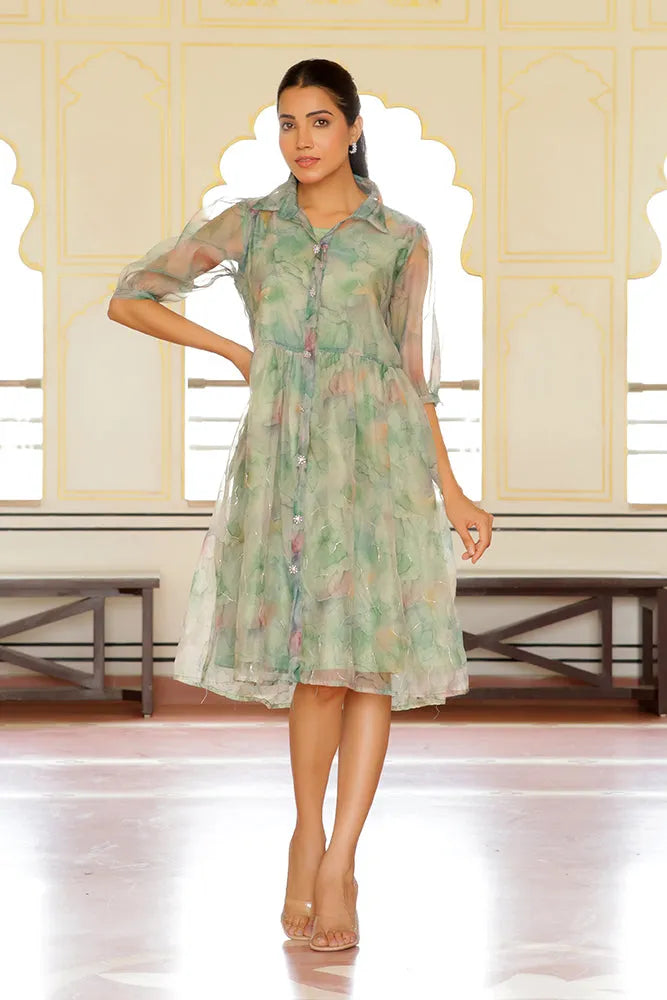 Trendy Fit & Flare Dress (Set of 5 Pc)