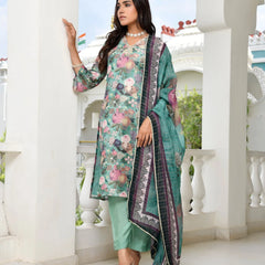 Women’s Tissue Gota Embroidered Suit Set with Solid Pants & Embroidered Dupatta (Set of 5 Pc)