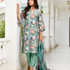 Women’s Tissue Gota Embroidered Suit Set with Solid Pants & Embroidered Dupatta (Set of 5 Pc)