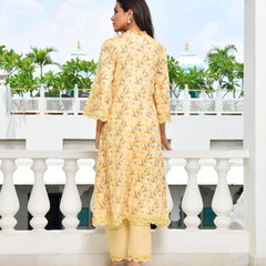 Women Cotton Kurta Pant Set With Solid Laced Pant (Set of 5 Pc)