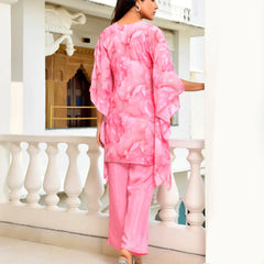Women Marble Print  Kaftan Pant Set (Set of 5 Pc)