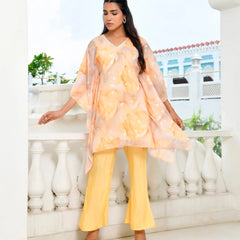 Women Marble Print  Kaftan Pant Set (Set of 5 Pc)