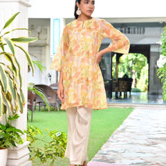 Women Digital Printed Cord Set With Solid Pants (Set of 5 Pc)