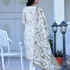 Women Linen Digital Printed Suit Set (Set of 5 Pc)