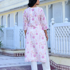 Women Linen Digital Printed Suit Set (Set of 5 Pc)