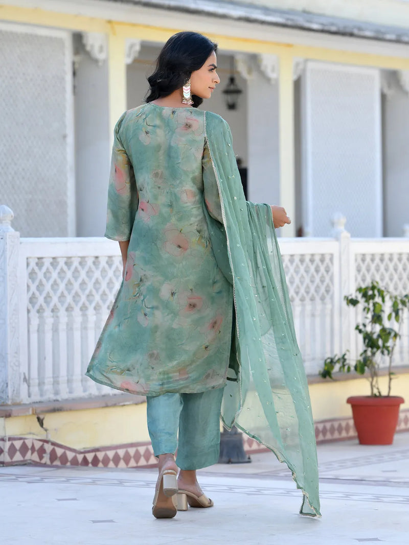 Women Viscose Tissue Digital Printed Suit Set (Set of 5 Pc)