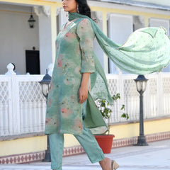 Women Viscose Tissue Digital Printed Suit Set (Set of 5 Pc)