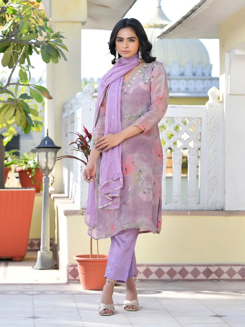 Women Viscose Tissue Digital Printed Suit Set (Set of 5 Pc)
