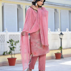 Women Viscose Tissue Digital Printed Suit Set (Set of 5 Pc)