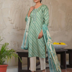 Women Silk Digital Printed Suit Set (Set of 5 Pc)