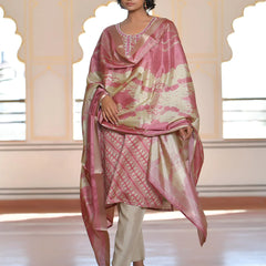 Women Silk Digital Printed Suit Set (Set of 5 Pc)