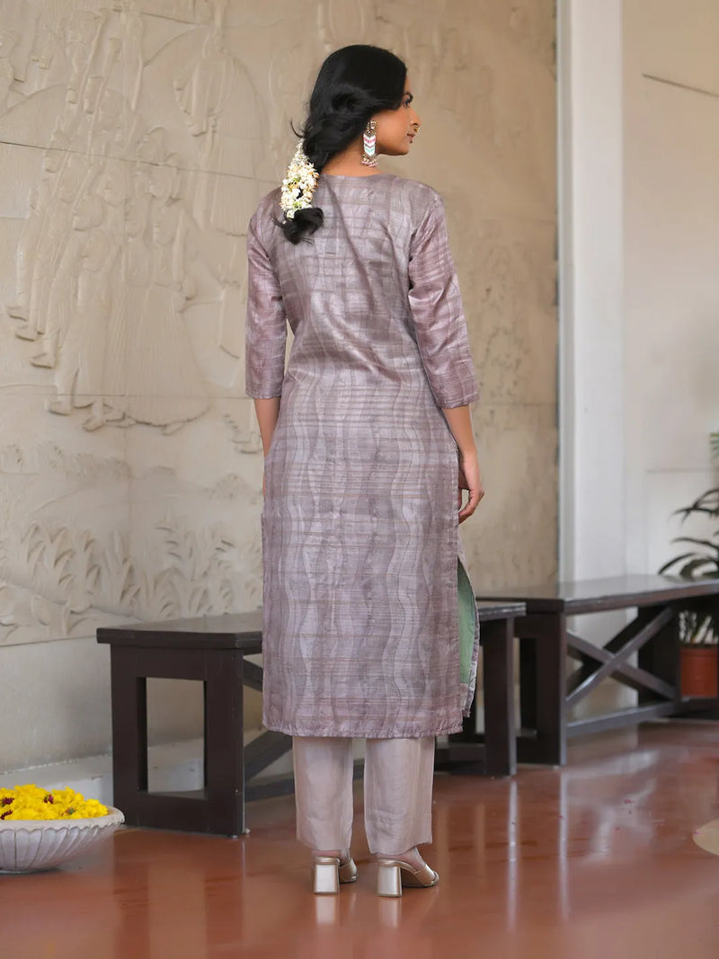 Women Silk Digital Printed Suit Set (Set of 5 Pc)