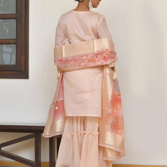 Women Chanderi Sharara Set (Set of 5 Pc)