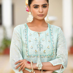 Women Chanderi Sharara Set (Set of 5 Pc)