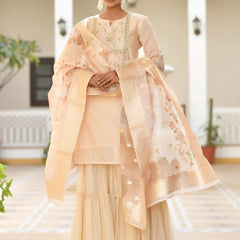 Women Chanderi Sharara Set (Set of 5 Pc)