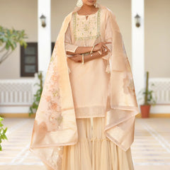 Women Chanderi Sharara Set (Set of 5 Pc)