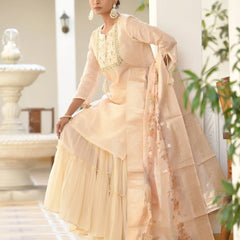 Women Chanderi Sharara Set (Set of 5 Pc)