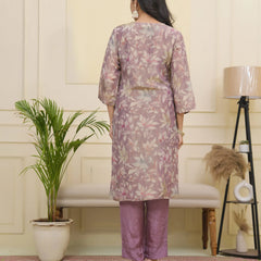 Women tissue shimmer kurta with silk pant & dupatta (Set of 5 Pc)