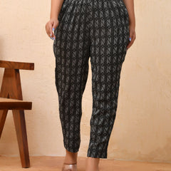 Black Double Dobby Straight Fit Pants (Set of 5 Pc)