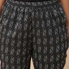 Black Double Dobby Straight Fit Pants (Set of 5 Pc)