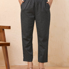 Black Katha Straight Fit Pants (Set of 5 Pc)