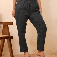Black Katha Straight Fit Pants (Set of 5 Pc)