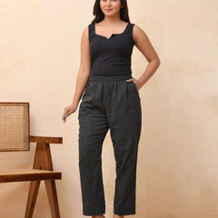 Black Katha Straight Fit Pants (Set of 5 Pc)