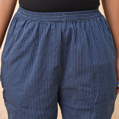 Royal Blue Kantha Straight Fit Pants (Set of 5 Pc)