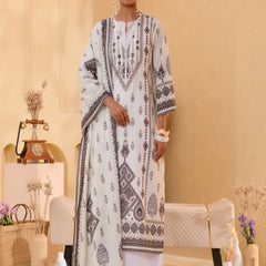 (Vaasva) Women white & black pakistani suit with handwork (Set of 5pc)