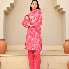 (Vaasva) Women floral printed zari work farshi salwar set (Set of 5pc)