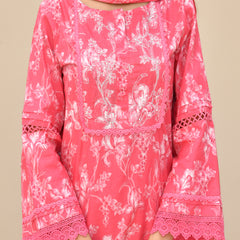 (Vaasva) Women floral printed zari work farshi salwar set (Set of 5pc)