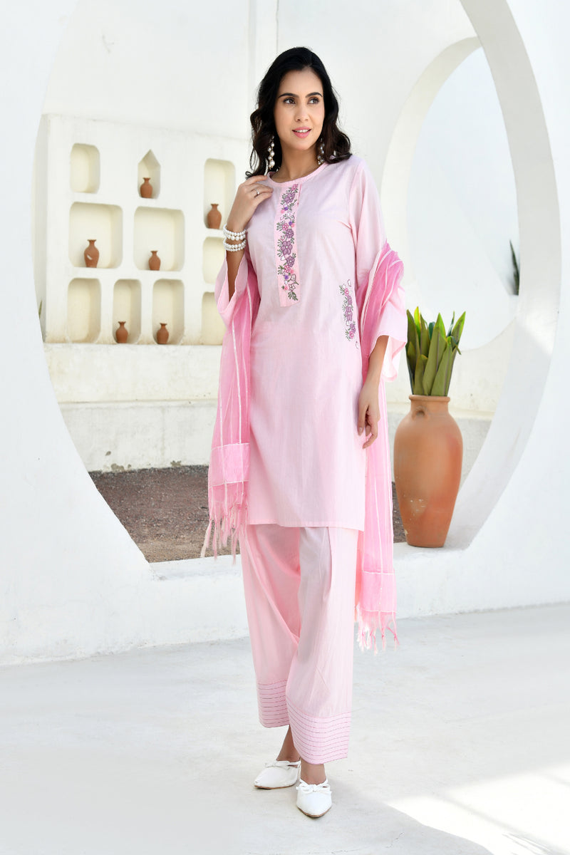 (Vaasva) Women Candy applique farshi salwar suit set  (Set of 5 Pc)