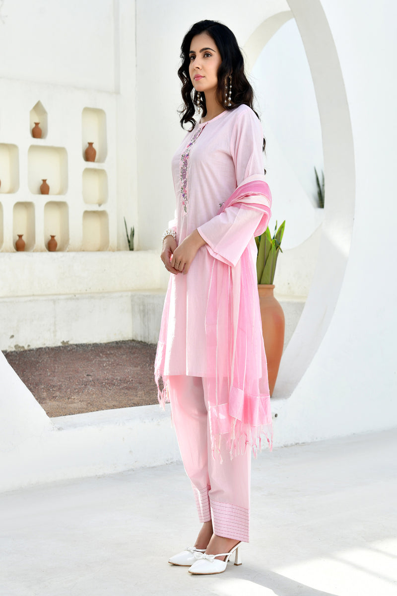 (Vaasva) Women Candy applique farshi salwar suit set  (Set of 5 Pc)